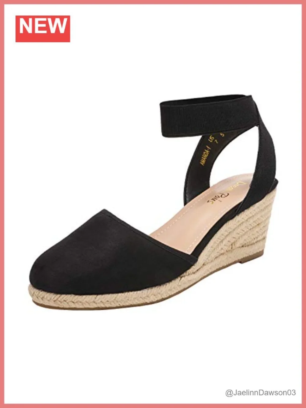Wedge Sandals Espadrilles Elastic Ankle Strap Cushioned Comfort